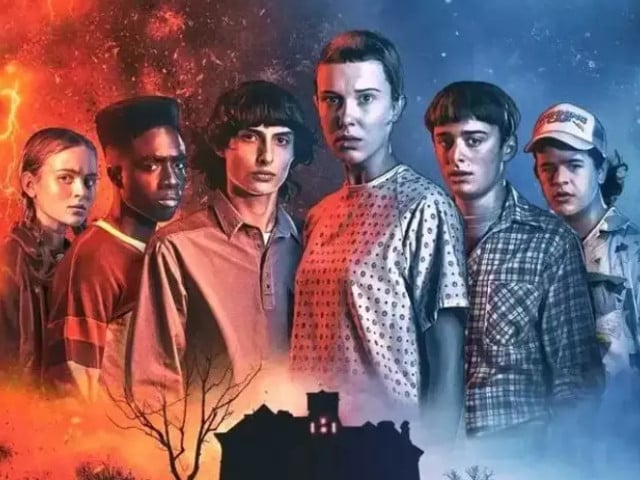 Stranger Things season 5 promotional image featuring the main cast.