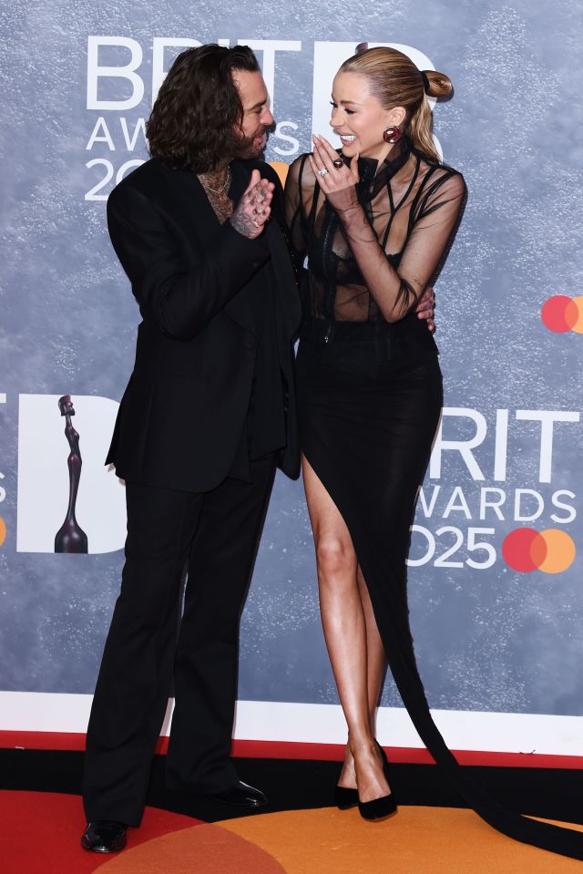 Pete Wicks and Olivia Attwood at the BRIT Awards 2025.