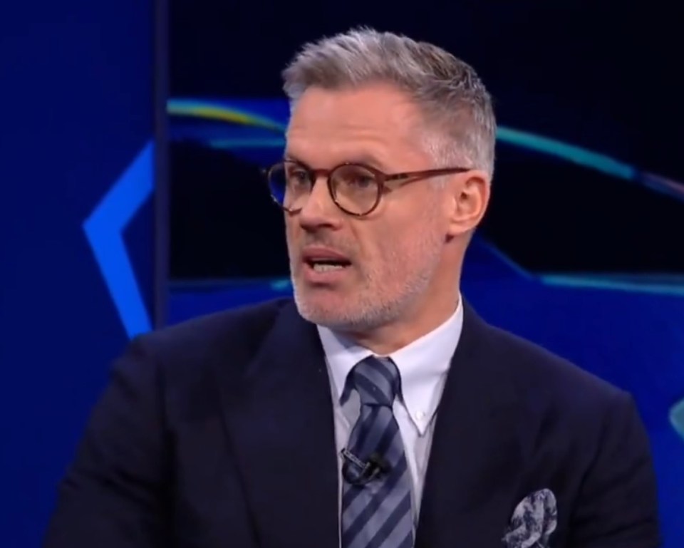 Jamie Carragher at a Premier League match.