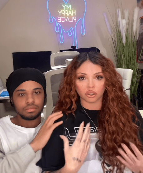 Screenshot of Jesy Nelson and her partner.