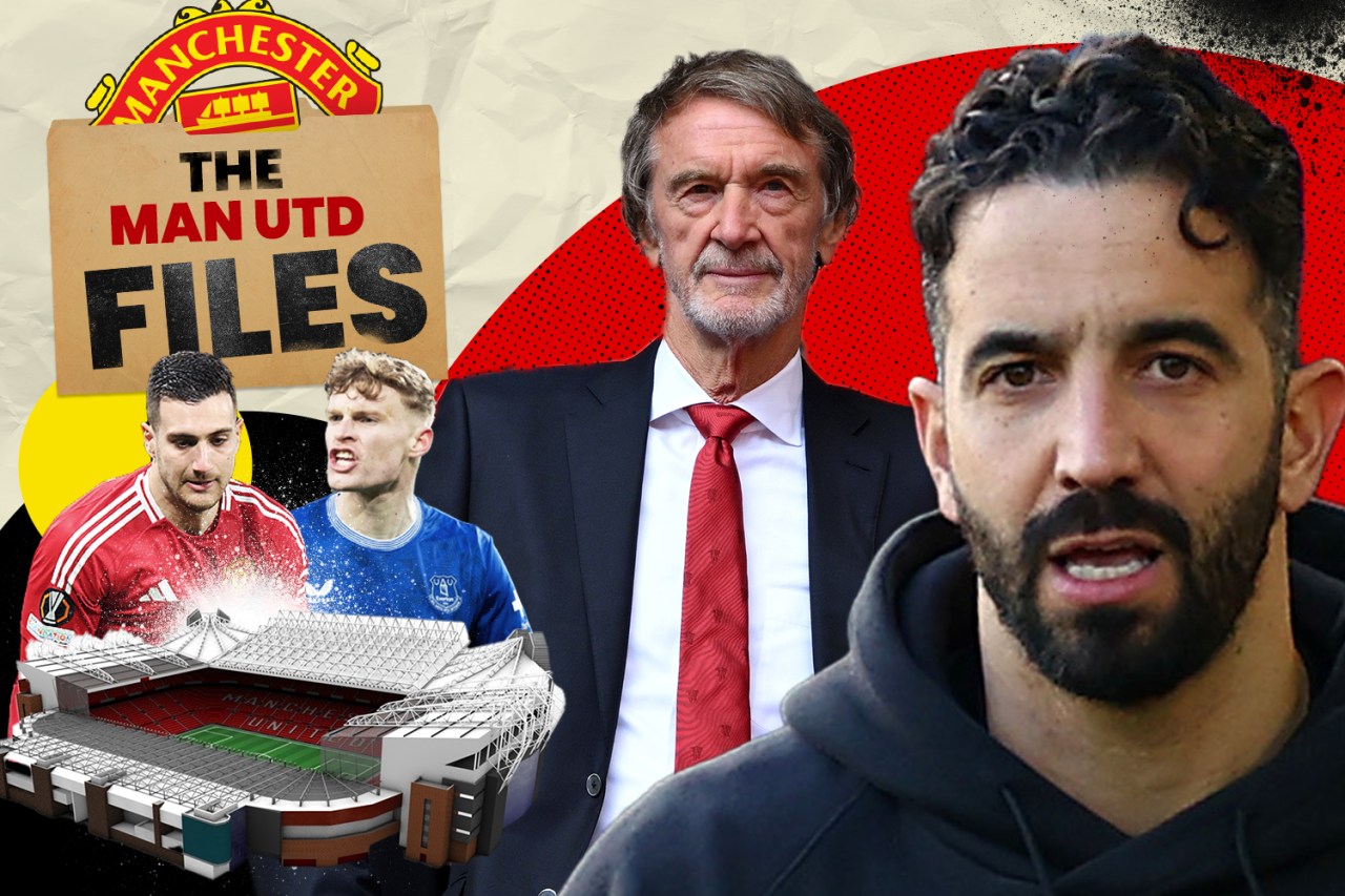 Collage of Man Utd files, featuring several individuals and Old Trafford stadium.