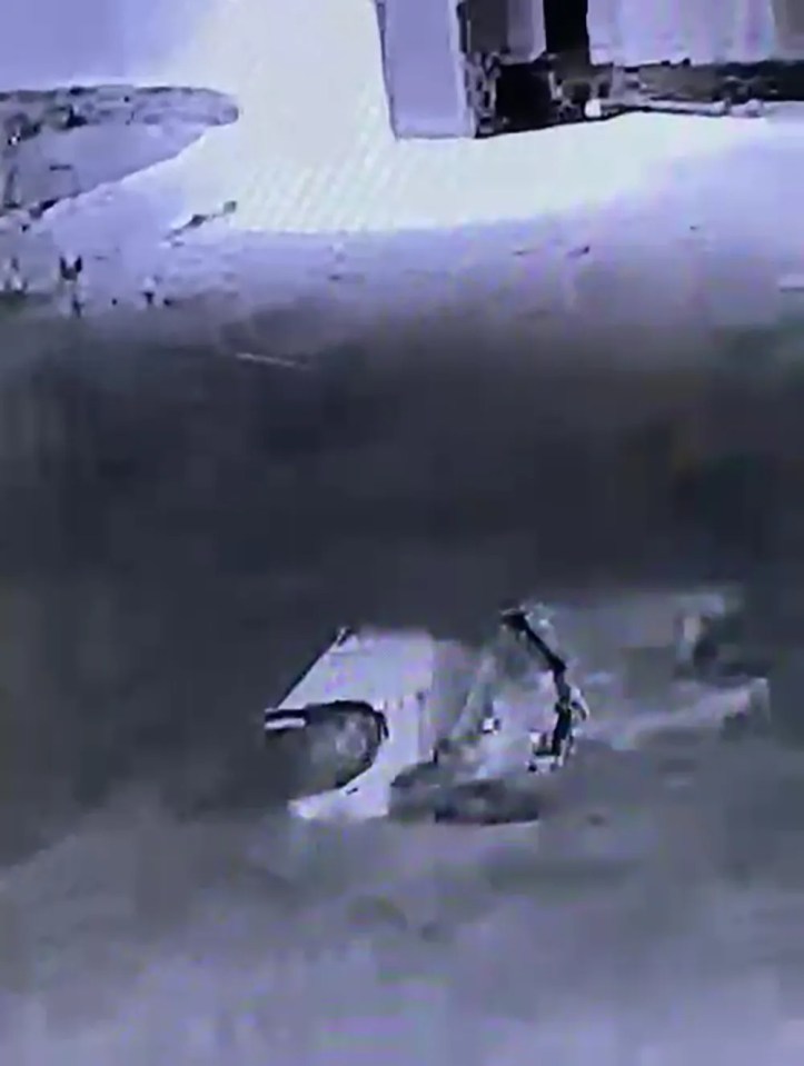CCTV footage of an assault.