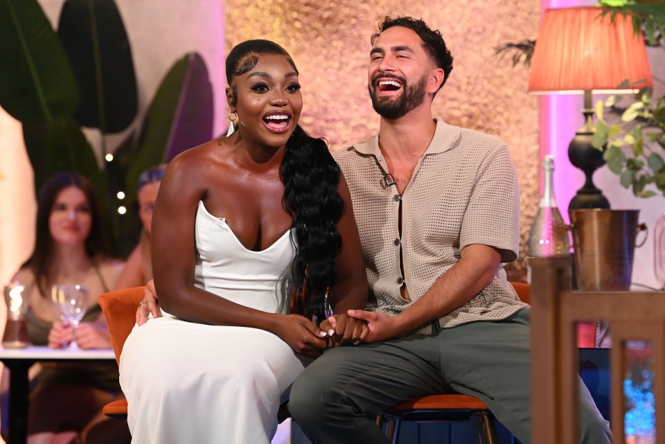 Whitney Adebayo and Lochan Nowack at the Love Island Reunion.
