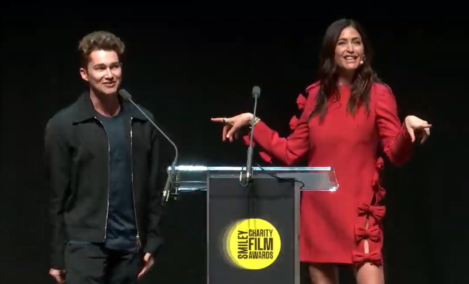 Two presenters at the Smiley Charity Film Awards.