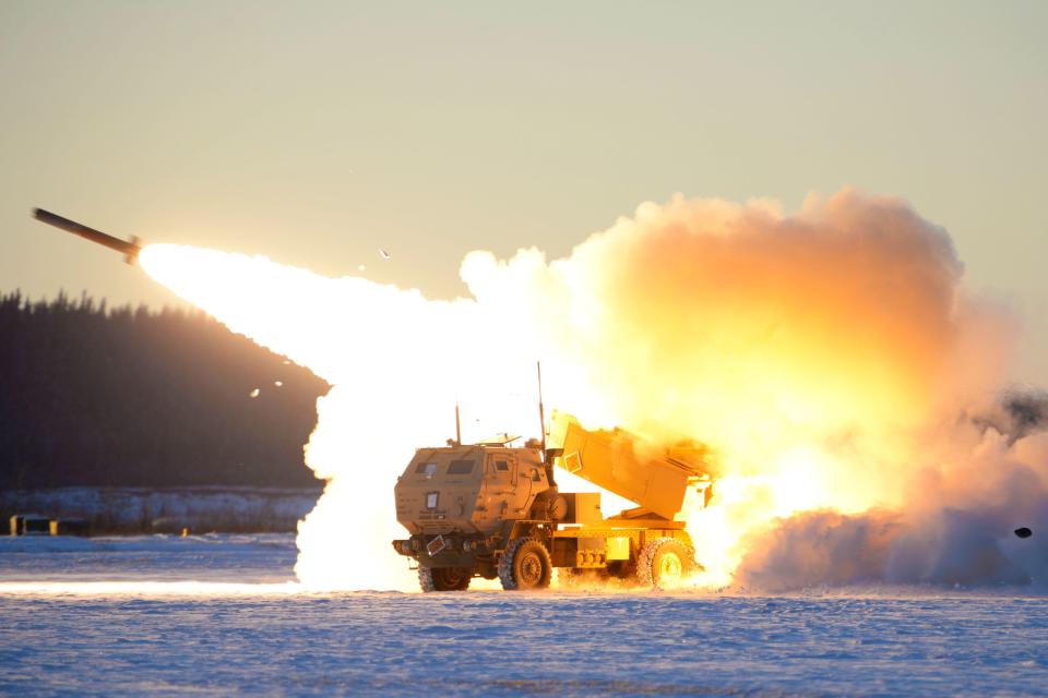 HIMARS launching a missile.