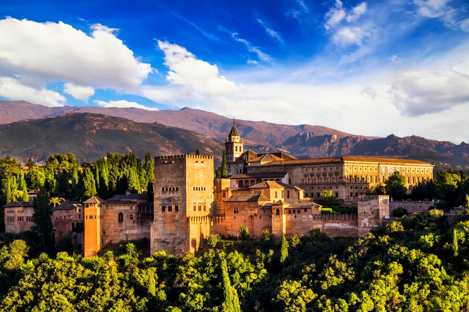 Alhambra fortress in Granada, Spain.