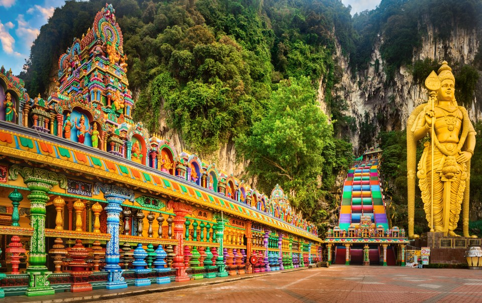 Colorful Batu Caves temple in Kuala Lumpur, Malaysia.