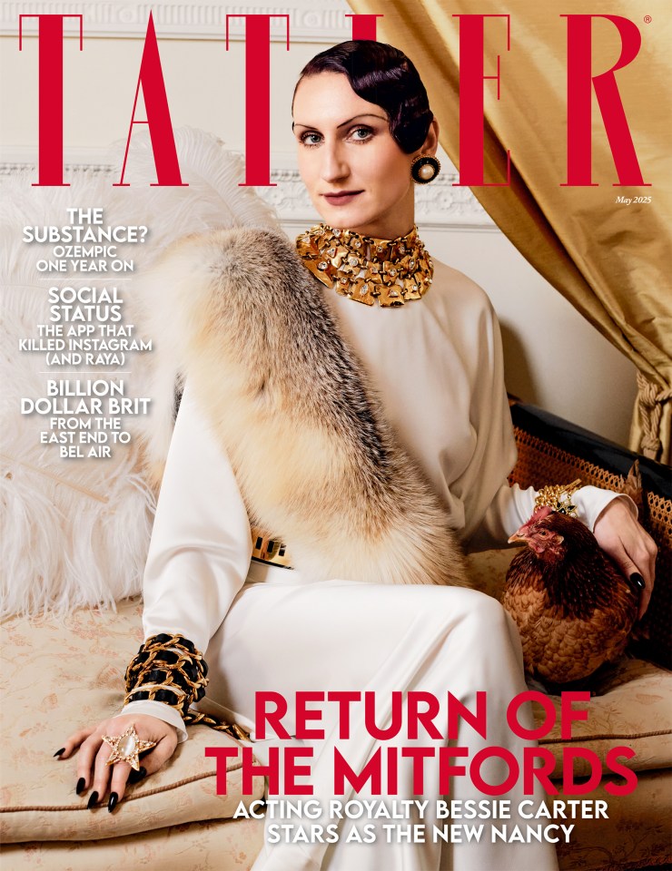 Bessie Carter on the cover of Tatler magazine.