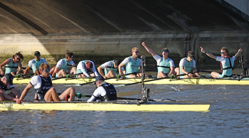 Cambridge winning the Boat Race.