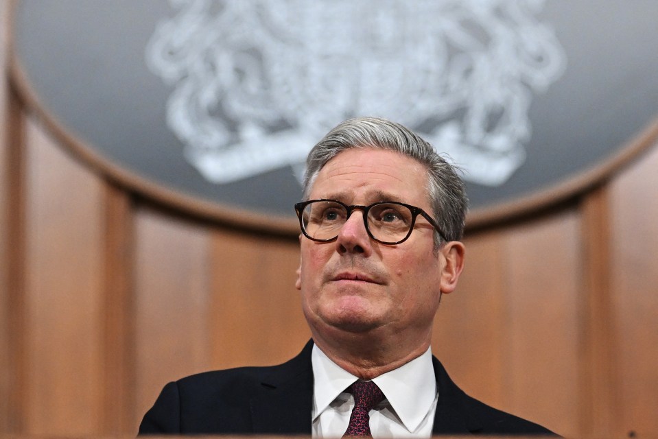 Keir Starmer at a press conference.