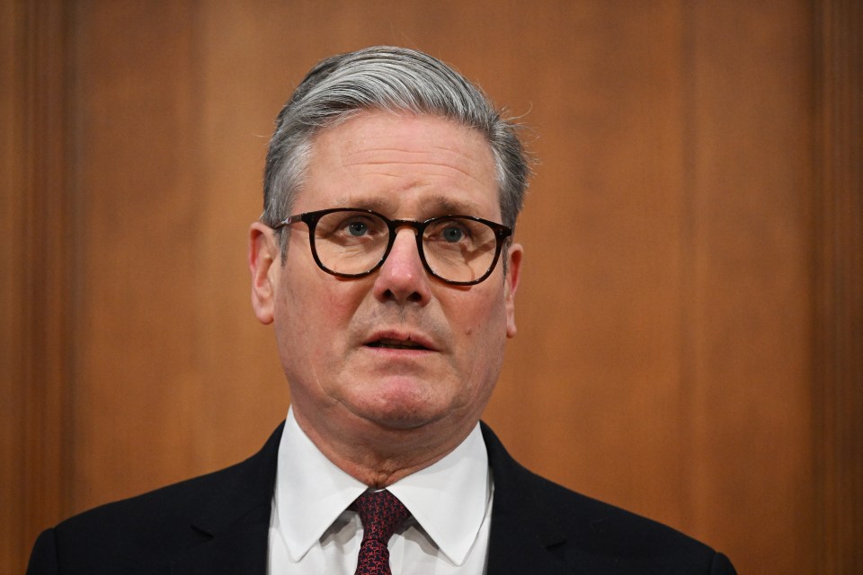 Keir Starmer, Britain's Prime Minister, at a press conference.