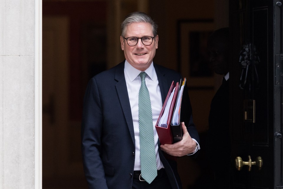 Sir Keir Starmer leaving 10 Downing Street.