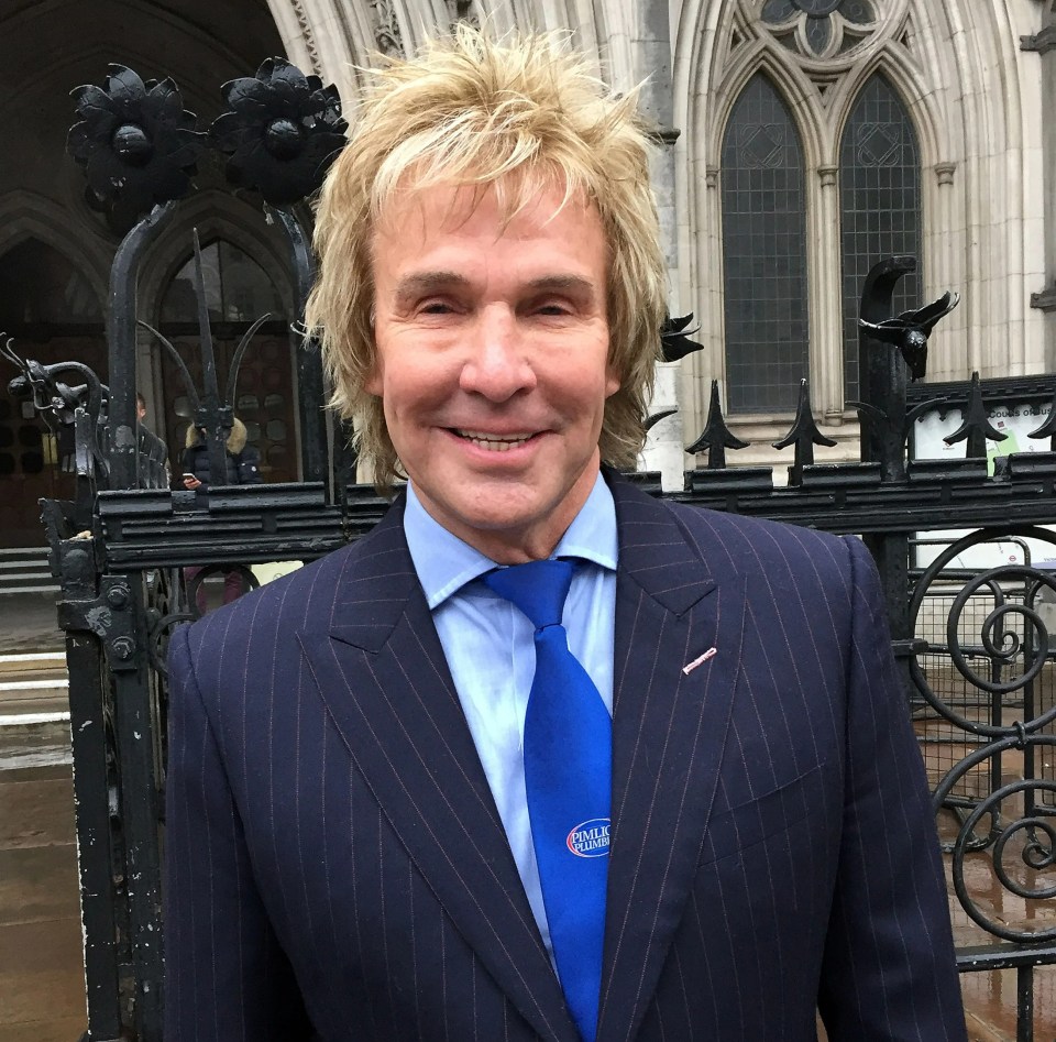 Charlie Mullins, owner of Pimlico Plumbers, outside the Royal Courts of Justice.