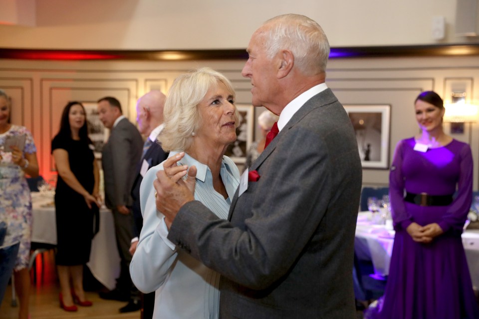 Camilla, Duchess of Cornwall dancing with Len Goodman.