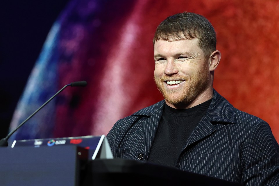 Canelo Alvarez at a press conference.