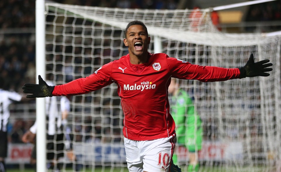 Fraizer Campbell celebrating a goal.
