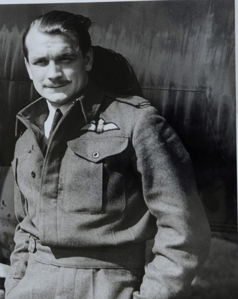 Black and white photo of Group Captain John Paddy Hemingway, a Battle of Britain pilot.