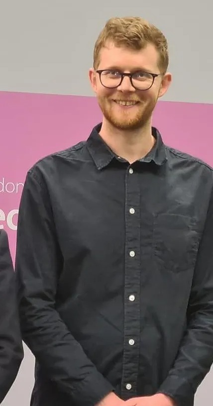 Sam Gould, Wes Streeting's aid, at a council count.