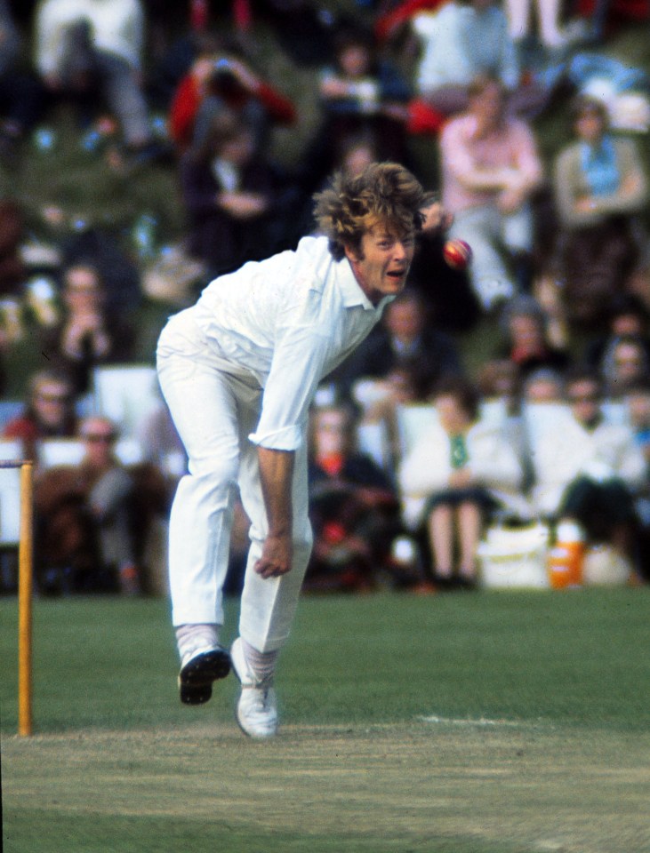 Peter Lever bowling for the Duke of Norfolk's XI.