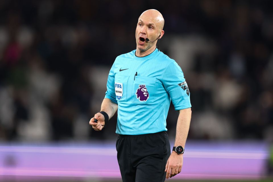 Referee Anthony Taylor at a Premier League match.