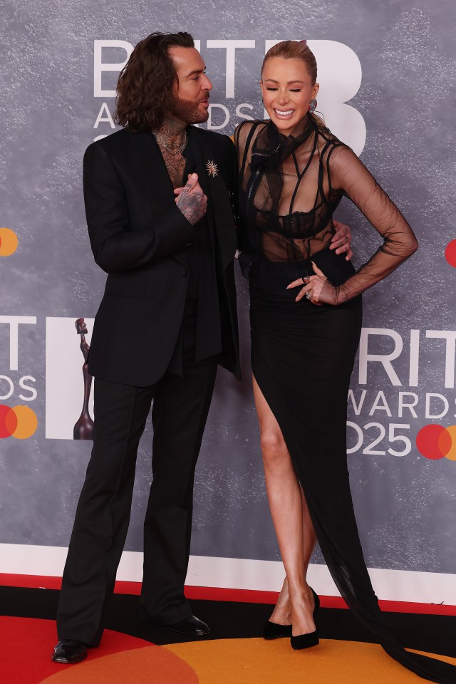 Pete Wicks and Olivia Attwood at the BRIT Awards 2025.