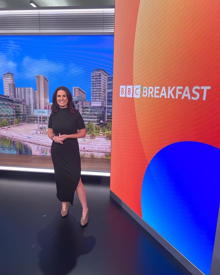 Nina Warhurst on the BBC Breakfast set.