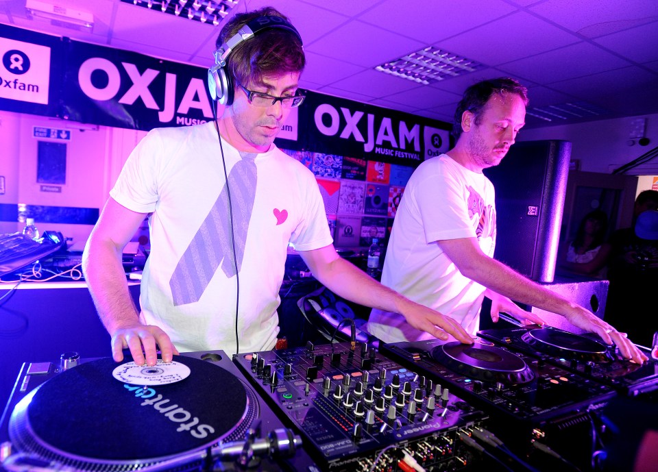 Basement Jaxx performing at an Oxfam benefit concert.