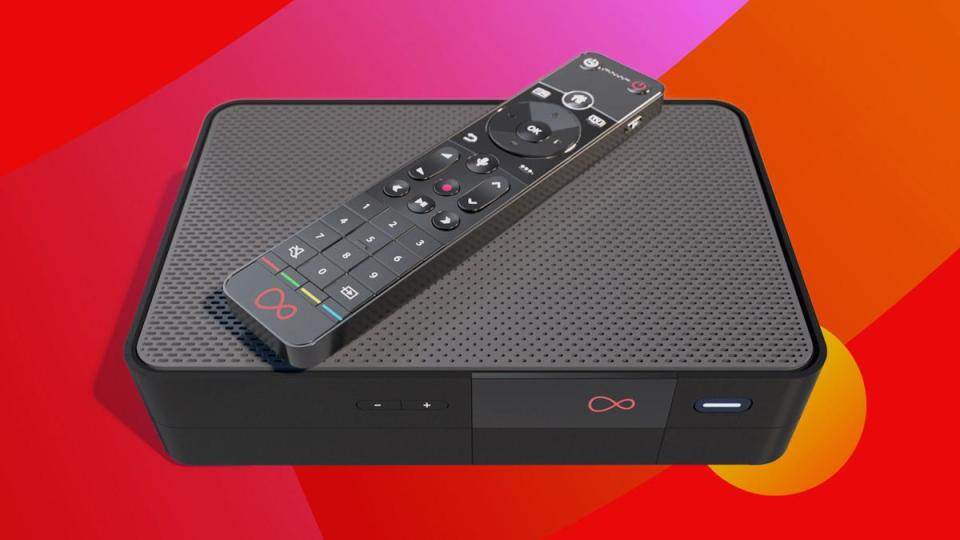 TV box with remote.