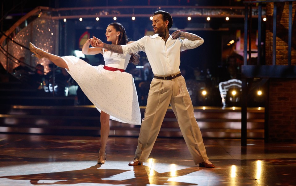 Pete Wicks and Jowita Przystal dancing on Strictly Come Dancing.