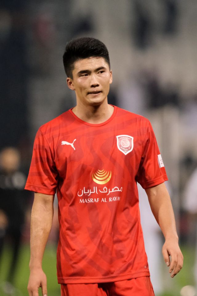 Han Kwang-song of Al Duhail during a soccer match.