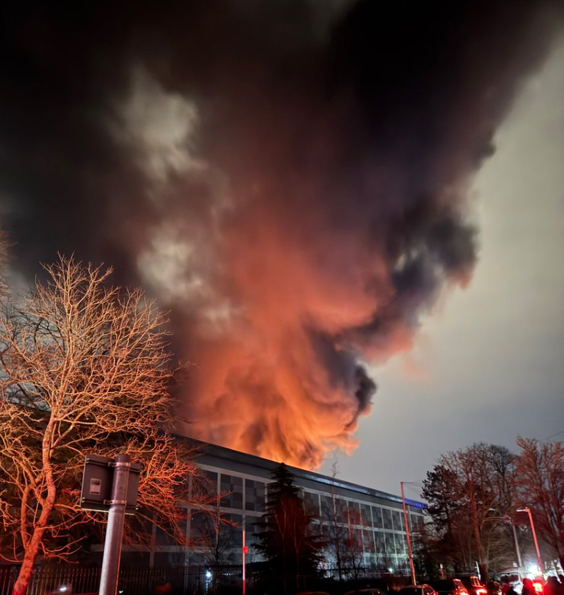 Large fire at Heathrow Airport substation.