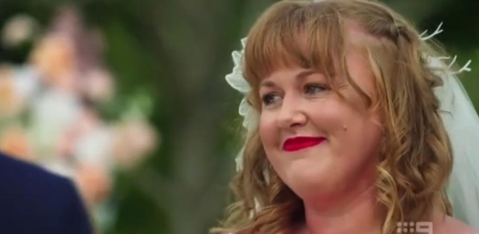 A bride at her wedding.