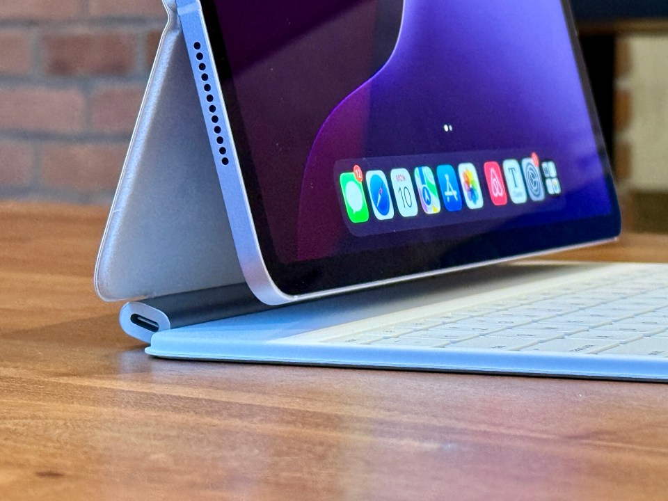 iPad Air with keyboard case.
