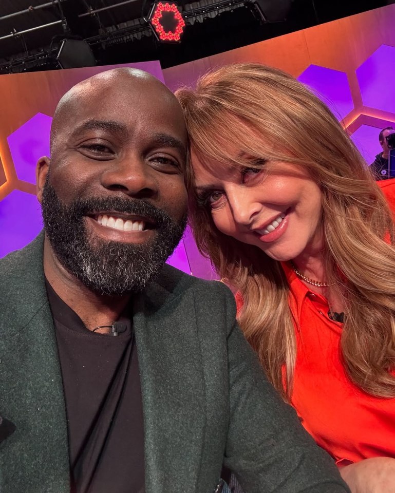 Melvin Odoom and Carol Vorderman in a selfie.