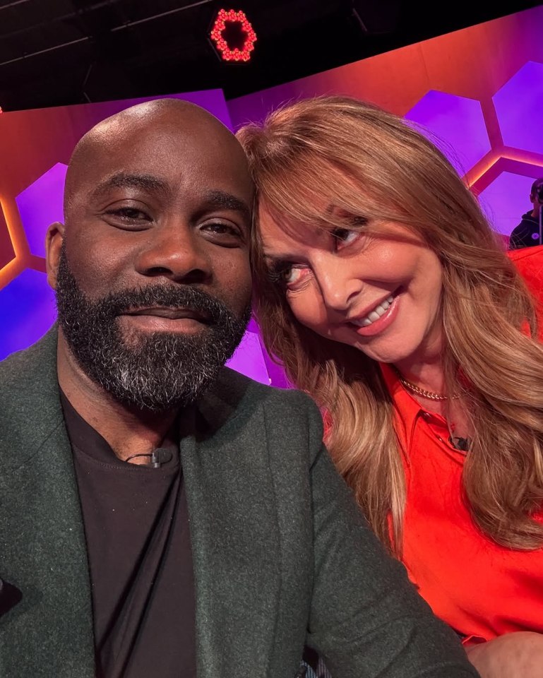 Melvin Odoom and Carol Vorderman in a close-up photo.