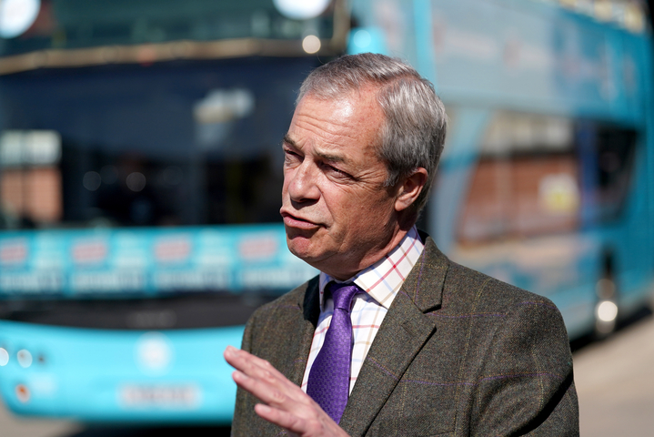 Nigel Farage speaking.