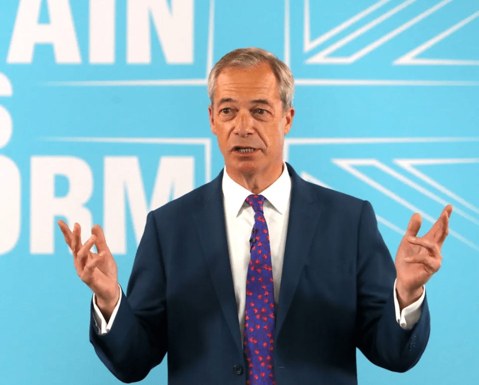 Nigel Farage speaking.