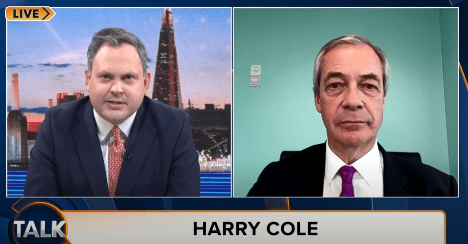 Screenshot of a live interview with Harry Cole.