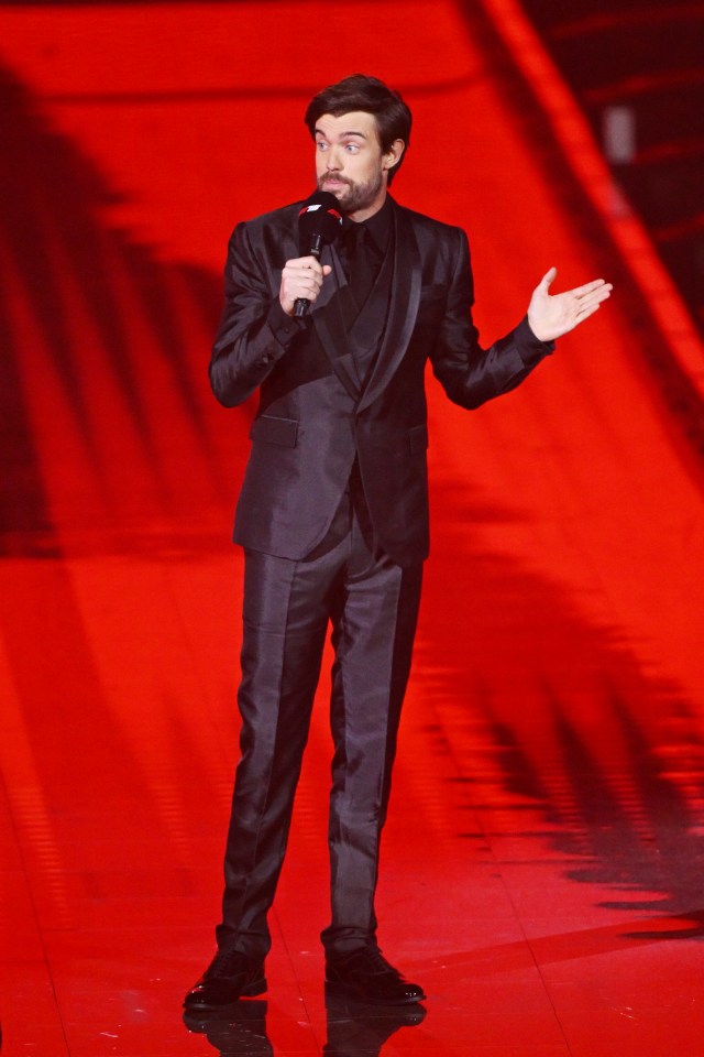 Jack Whitehall presenting at an awards ceremony.
