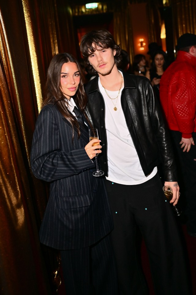 Jackie Apostel and Cruz Beckham at the Warner Music Group and Hennessy 2025 BRIT Awards after-party.