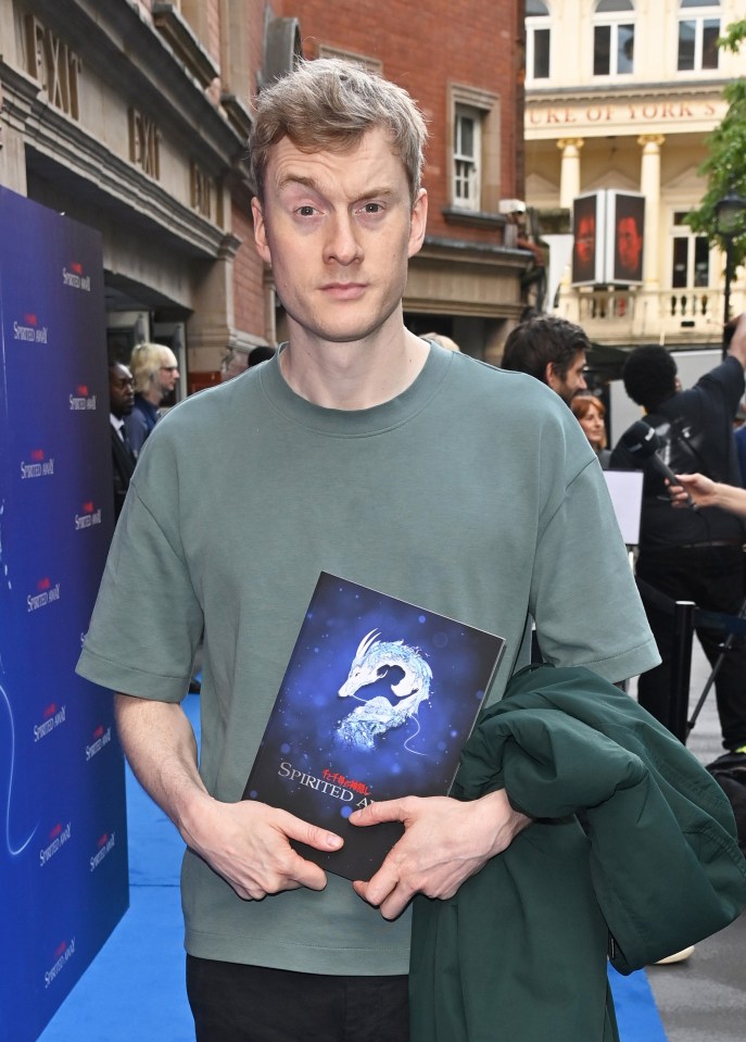 James Acaster at the press night of Spirited Away.
