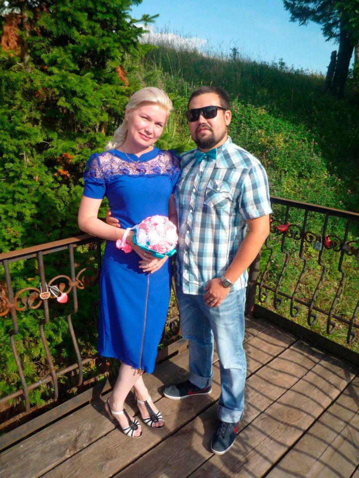 Kristina Valiullina and her husband Ravil.