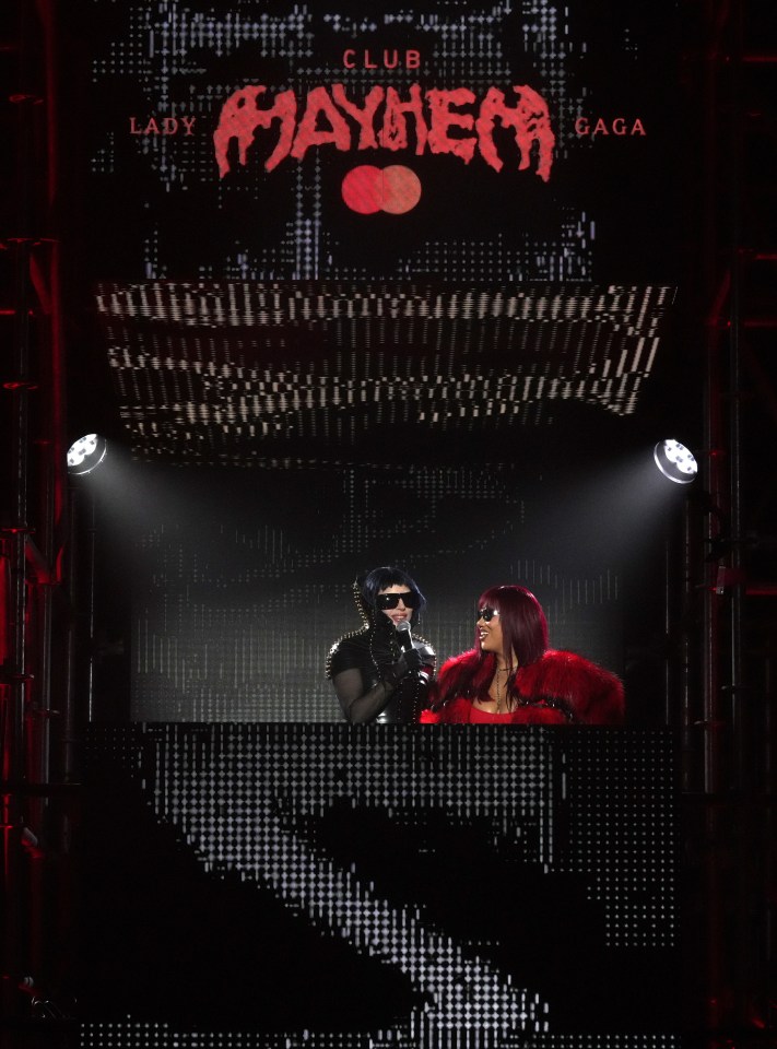 Lady Gaga and Parris Goebel at Lady Gaga's Club Mayhem.