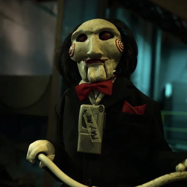 Billy the Puppet from the Saw movie franchise.