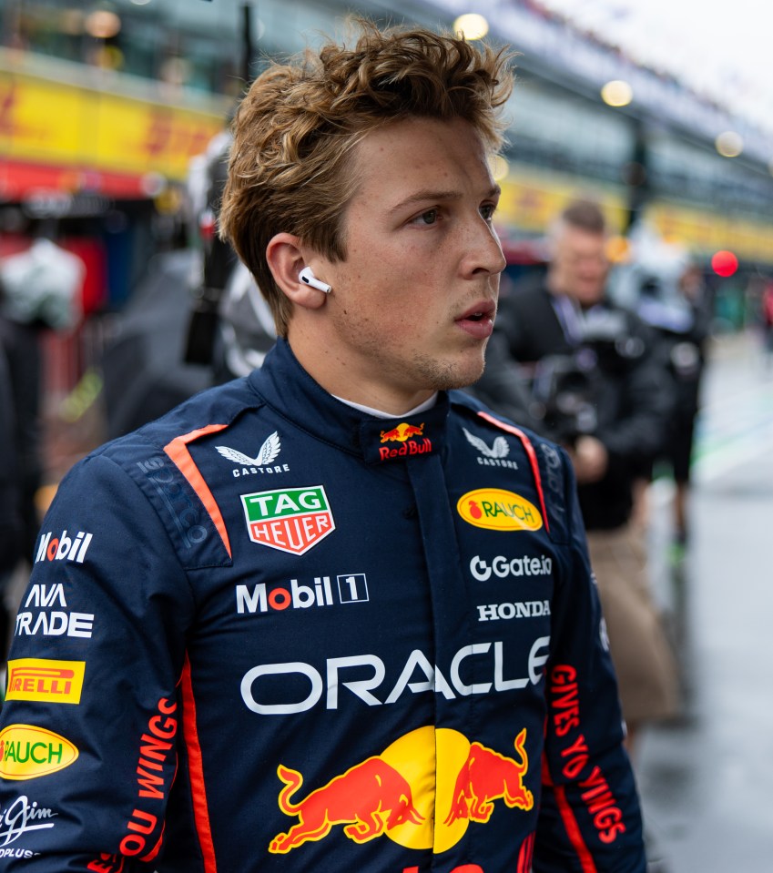 Liam Lawson of Oracle Red Bull Racing in pit lane.