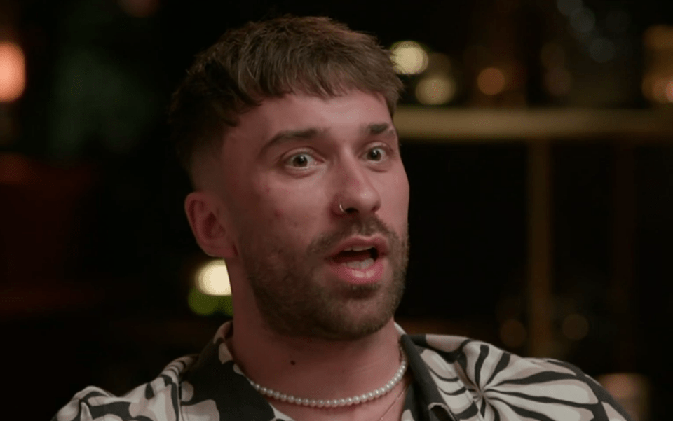 Man with surprised expression.