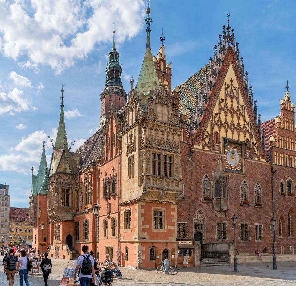 The Old Town Hall in Wroclaw's Market Square.