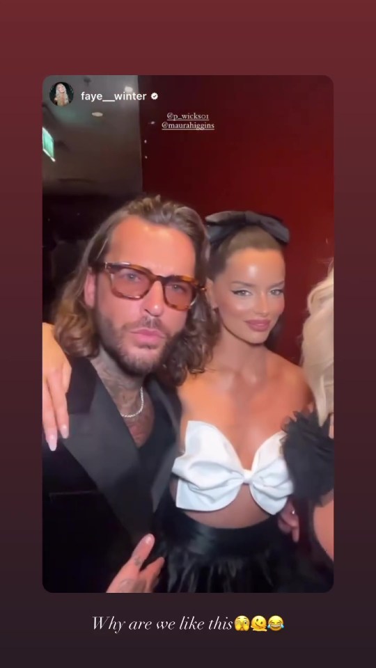 Maura Higgins and Faye Winter with Pete Wicks at the Pride of Britain Awards.