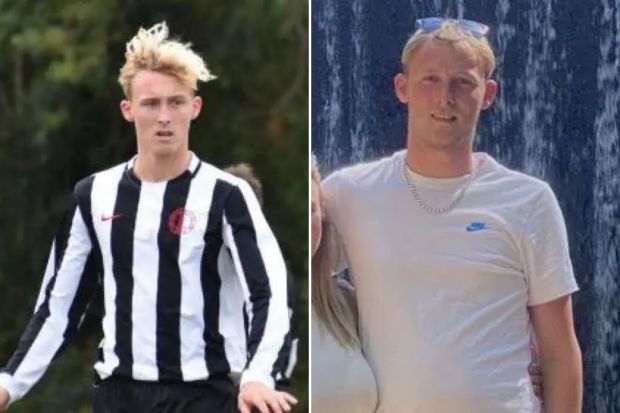 An image collage containing 2 images, Image 1 shows Photo of Marshall Spelzini, 21, Image 2 shows Photo of Marshall