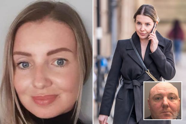 An image collage containing 3 images, Image 1 shows Headshot of Kerri Pegg, former Deputy CEO of The Brick, a Wigan homelessness charity, Image 2 shows Keri Pegg, former governor of HMP Kirkham, on her phone outside Preston Crown Court, Image 3 shows Mugshot of Anthony Saunderson